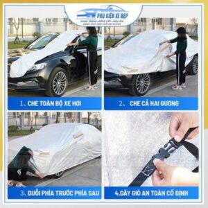 Bạt che nắng xe ô tô tráng nhôm chính hãng Yika