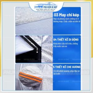 Bạt che nắng xe ô tô tráng nhôm chính hãng Yika