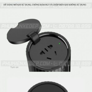 Bộ chuyển đổi 12V sang 220V chính hãng Rock trên ô tô 16 Bộ chuyển đổi nguồn điện 12V sang 220V Rock