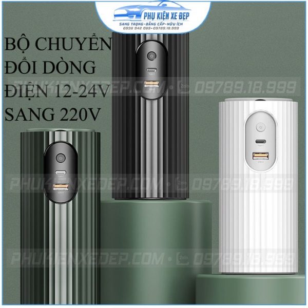 Bộ chuyển đổi 12V sang 220V chính hãng Rock trên ô tô 6 Bộ chuyển đổi nguồn điện 12V sang 220V Rock