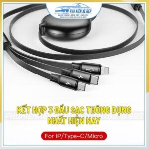 Cáp sạc đa năng Baseus 3 in 1 CAMLT-ZY