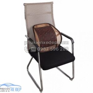 Tấm lưới tựa lưng ghế ô tô Hạt Gỗ - Mẫu 25