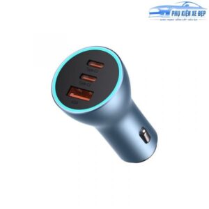 Tẩu Sạc Nhanh Đa Năng Trên Ô Tô 65W Baseus 2 Cổng Type-C 1 USB