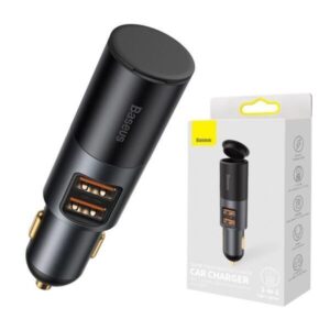 Tẩu sạc ô tô đa năng Baseus 12W tích hợp 2 cổng sạc nhanh
