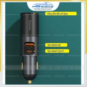 Tẩu sạc ô tô đa năng Baseus 120W tích hợp 2 cổng sạc nhanh 27 Tẩu sạc ô tô đa năng Baseus 12W tích hợp 2 cổng sạc nhanh