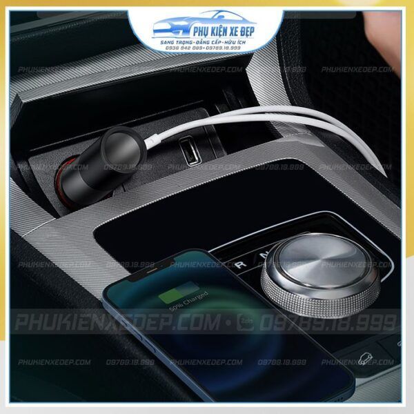 Tẩu sạc ô tô đa năng Baseus 120W tích hợp 2 cổng sạc nhanh 15 Tẩu sạc ô tô đa năng Baseus 12W tích hợp 2 cổng sạc nhanh