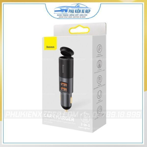 Tẩu sạc ô tô đa năng Baseus 120W tích hợp 2 cổng sạc nhanh 11 Tẩu sạc ô tô đa năng Baseus 12W tích hợp 2 cổng sạc nhanh